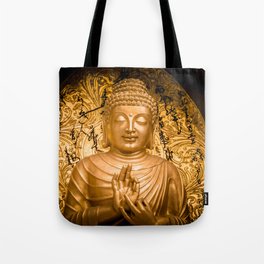 Gold Buddha Statue  Tote Bag