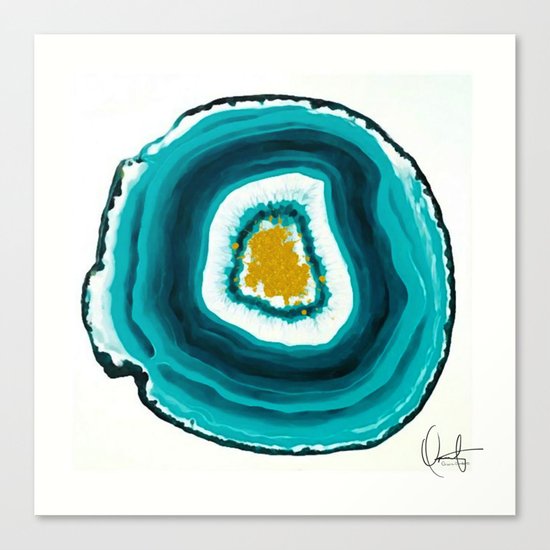 Agate Turquoise Canvas Print