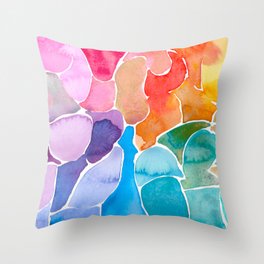 Rainbow glass Throw Pillow