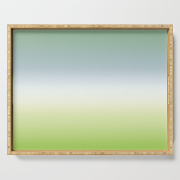 Cool & Fresh Blue Green Ombre Gradient Serving Tray
