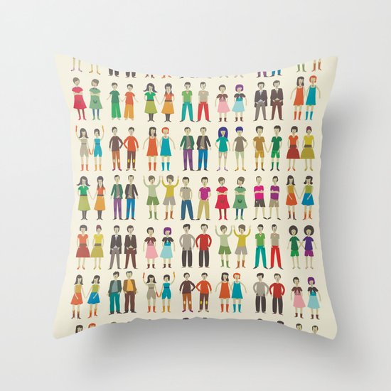 Identical Twins Throw Pillow