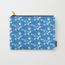 Bisons, hunters and dinosaurs - Blues Carry-All Pouch