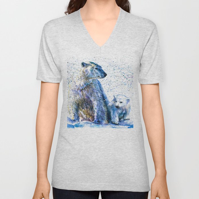 Polar bear V Neck T Shirt