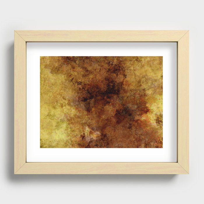 Warm brown rusty cooper Recessed Framed Print