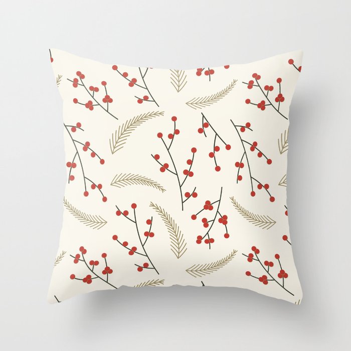 Winterberry Throw Pillow