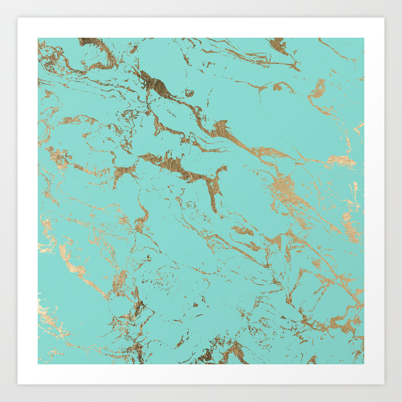 X-Large 28 x 20 Society6 Marble Teal Gold Gray Geometric by Xiari on Rectangular Pillow 