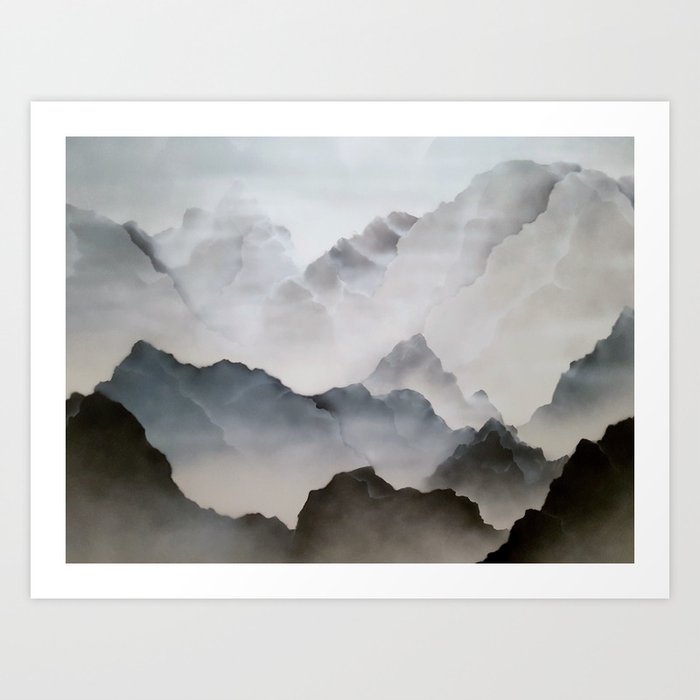 Mountains 2 Art Print By Talltaleworks
