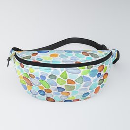 Seaglass Watercolor Pattern Fanny Pack