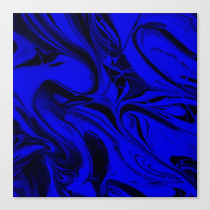 Black And Blue Swirl Abstract Blue And Black Mixed Paint