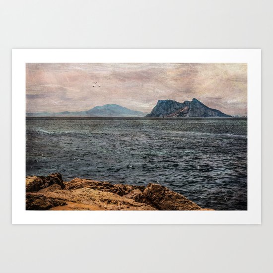 A view to the Rock of Gibraltar Art Print