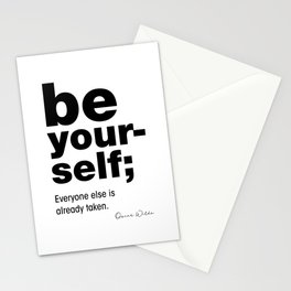 Be Yourself Oscar Wilde Quote. Stationery Card