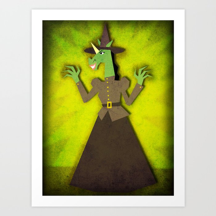 Wicked Witch Unicorn Art Print