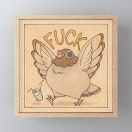 'Fuck' Pigeon 04 Framed Mini Art Print