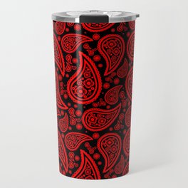 Paisley (Red & Black Pattern) Travel Mug