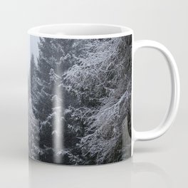 Winter Snow Scene in a Scottish Highlands Pine Forest Mug