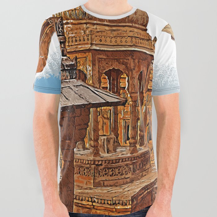 Bada Bagh, Rajasthan state of India color art All Over Graphic Tee