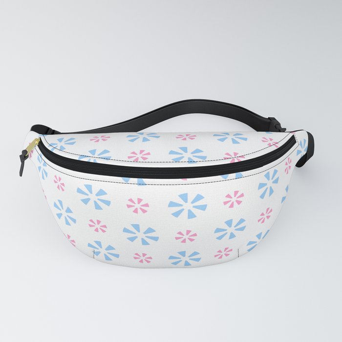 geometric flower 7 pink and blue Fanny Pack