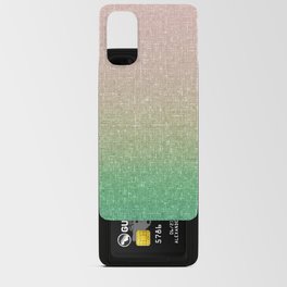 pink and green ombre architectural glass texture look Android Card Case