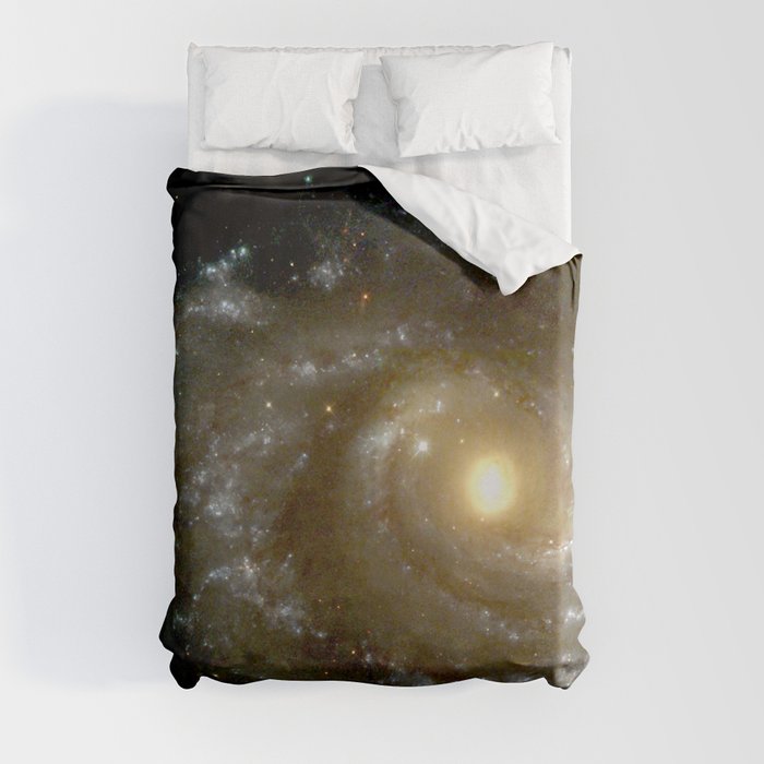 Cosmic Space Galaxy, Interacting Spiral Galaxies Duvet Cover