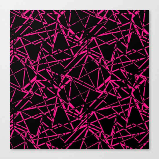 Abstract geometric black and Burgundy pattern . Canvas Print