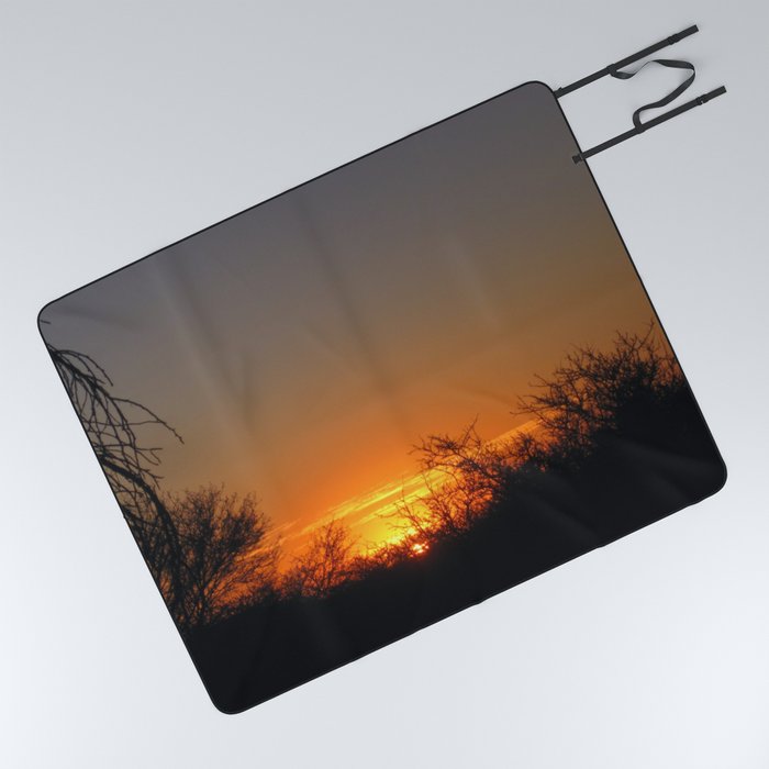 South Africa Photography - Sunset Over South Africa Picnic Blanket