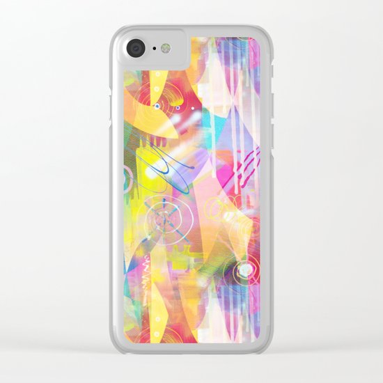 Summer Chaos Painted Clear iPhone Case