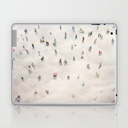 Aerial view of crowd with clowds Laptop Skin