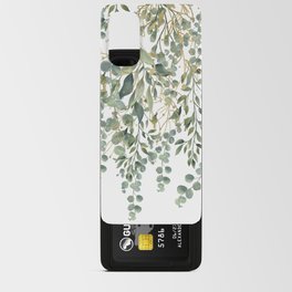 Gold And Green Eucalyptus Leaves Android Card Case