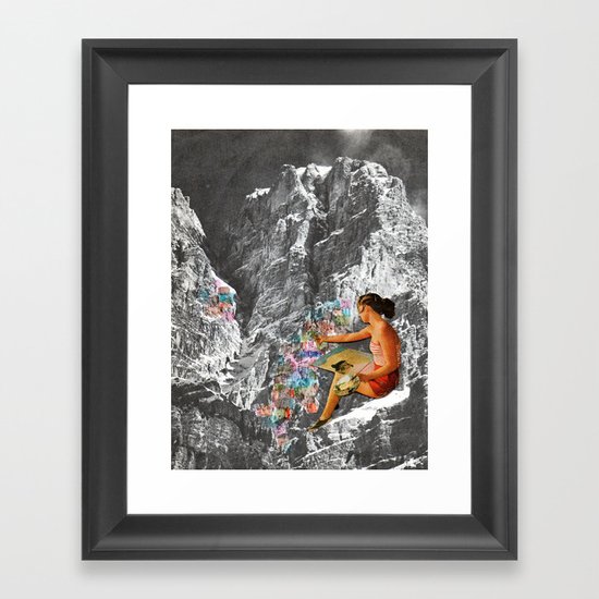 Painting Mountains Framed Art Print
