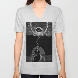 Divine Lotus  V Neck T Shirt