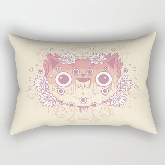 Cat flowers Rectangular Pillow