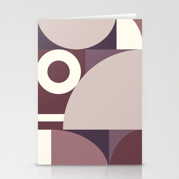 Abstract geometric arch colorblock 1 Stationery Cards