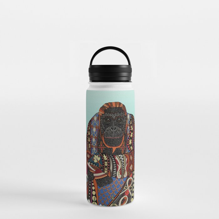 orangutan king turquoise Water Bottle