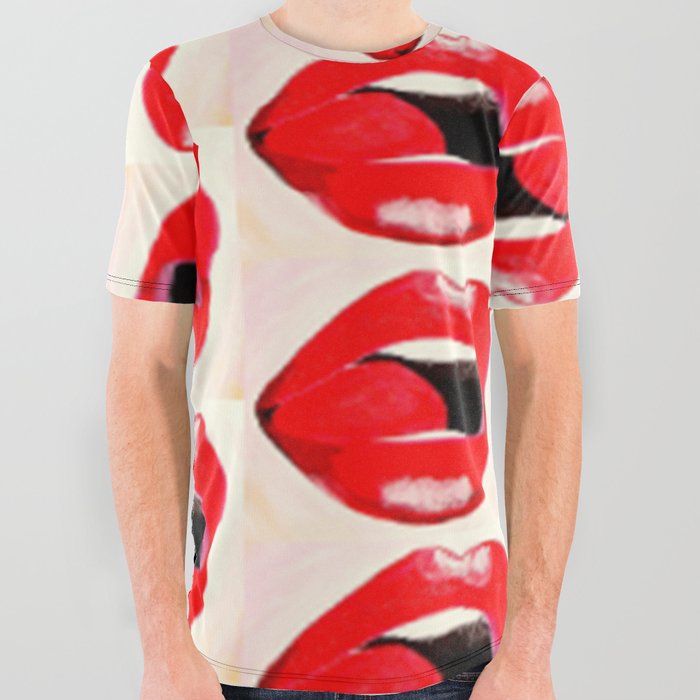 Red Lips #society6 #decor #buyart All Over Graphic Tee