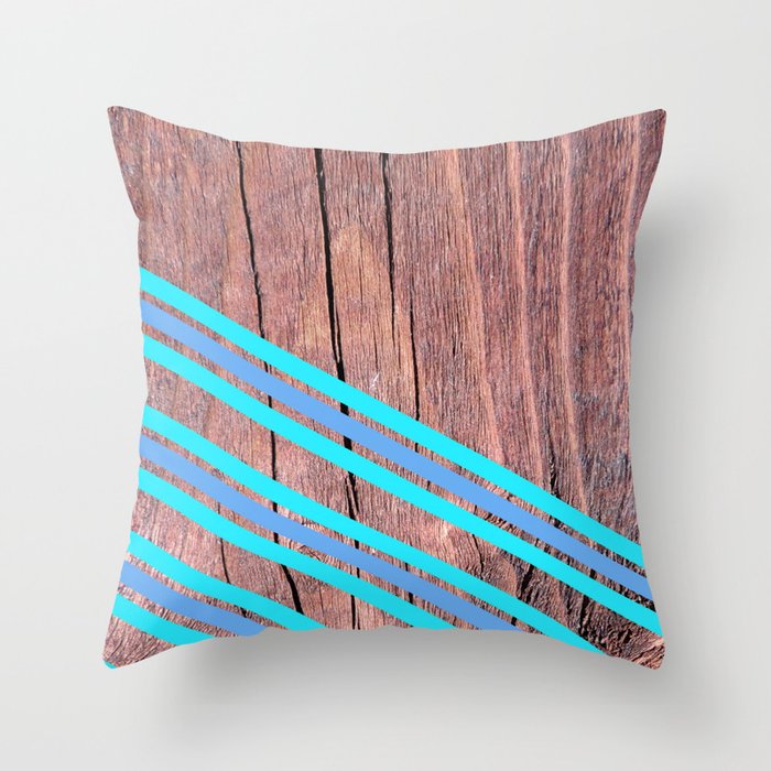 Blue Pinstripe Throw Pillow