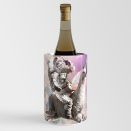 Galaxy Astronaut Sloth Riding Llama Unicorn Wine Chiller