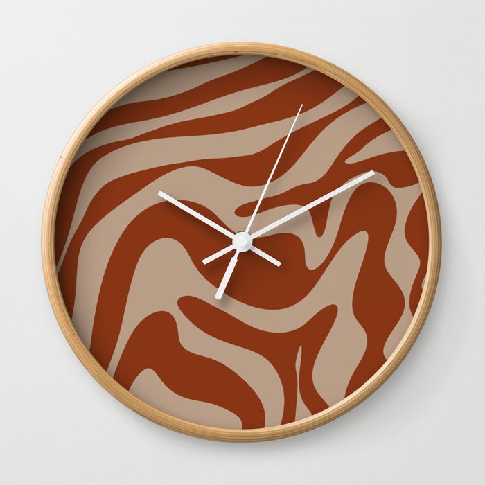28 Abstract Liquid Swirly Shapes 220802 Valourine Digital Design  Wall Clock