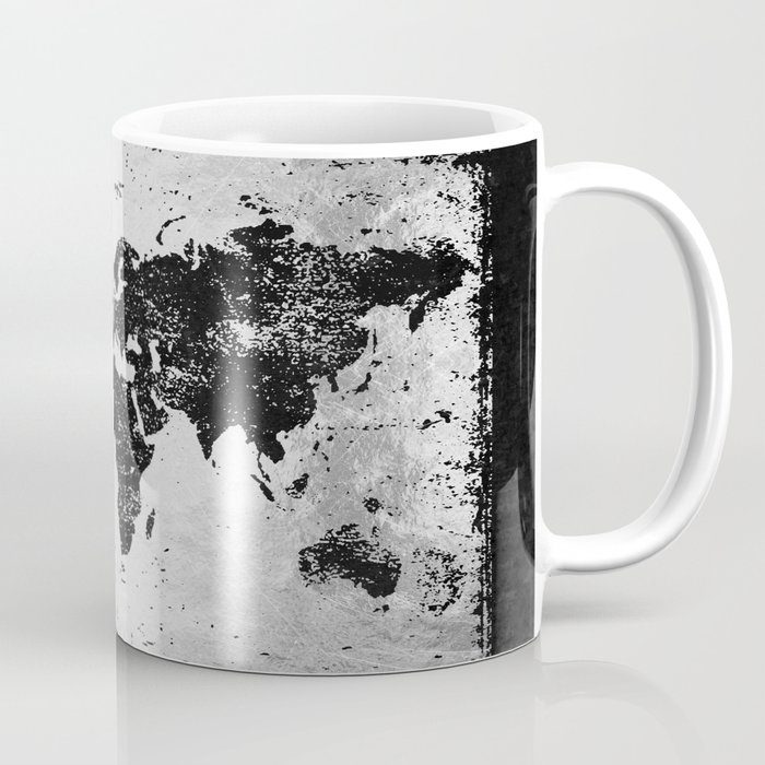 Metal Grunge World Map Coffee Mug