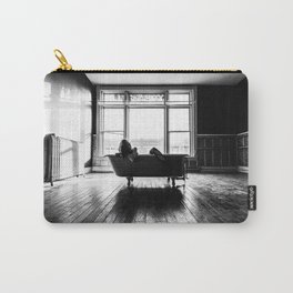 Relax in Black and White Carry-All Pouch | Window, Beautiful, Bathtub, Light, Classic, Retro, Wallart, Tub, Photo, Model 