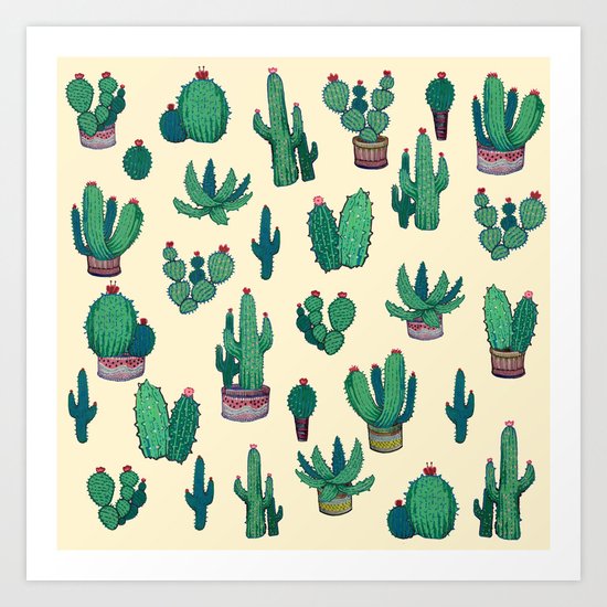 Cactus !! green Art Print