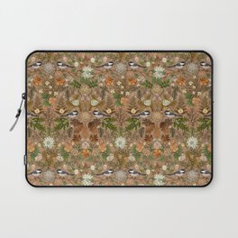 Chickadees in a Muted Garden  Laptop Sleeve
