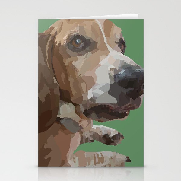George the Basset Hound Stationery Cards