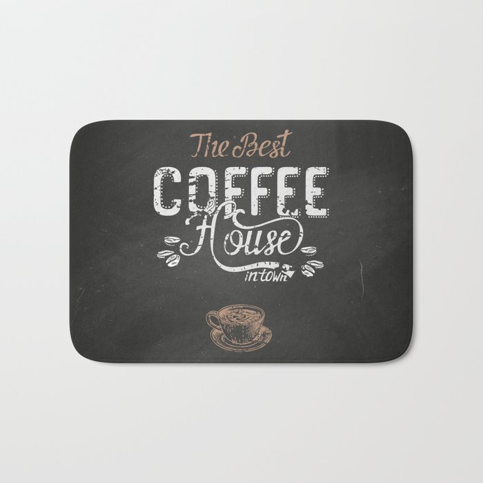 Coffee blackboard lettering — The Beast Coffee House Bath Mat