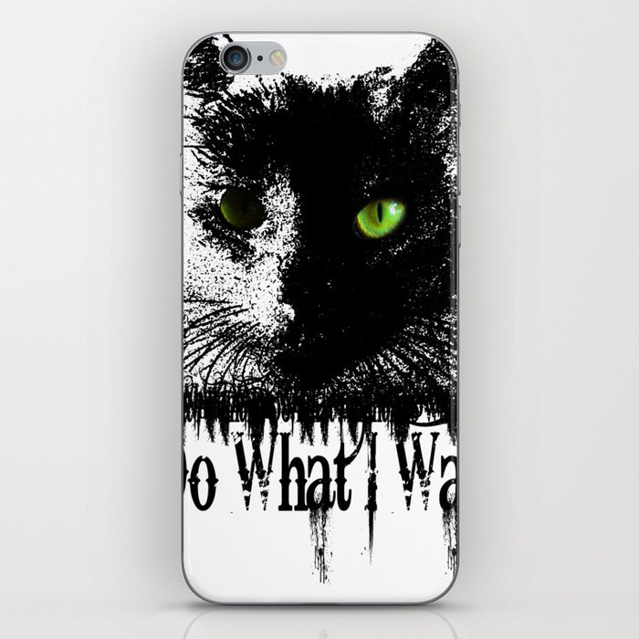 i do what i want  black cat iPhone Skin