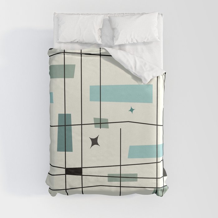 Mid Century Art Bauhaus Style Duvet Cover