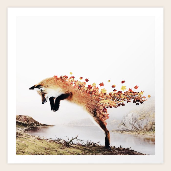 Autumn Fox Art Print by heyluisa | Society6