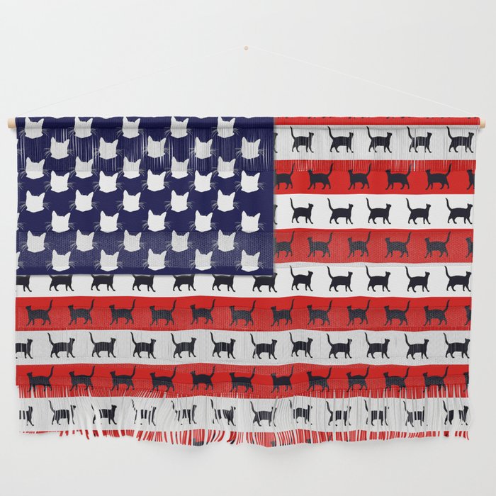Cat Flag Wall Hanging By