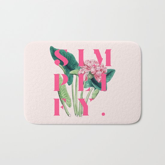 Simplify. #society6 #decor #buyart Bath Mat