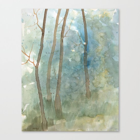 Tree Run Abstract Canvas Print