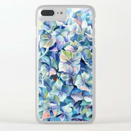 "Marine hydrangea" Clear iPhone Case